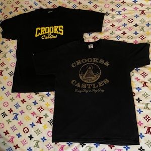 Black crooks and castle men T-shirt